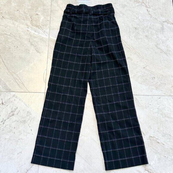 H&M Black White & Blue Wide Leg Work Pant - Picture 2 of 3